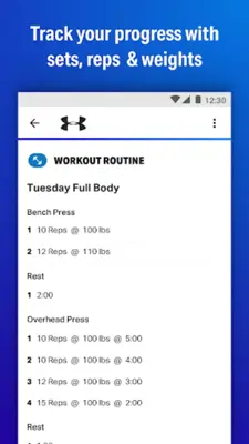 Map My Fitness Workout Trainer android App screenshot 1