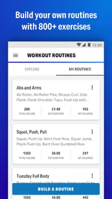 Map My Fitness Workout Trainer android App screenshot 2